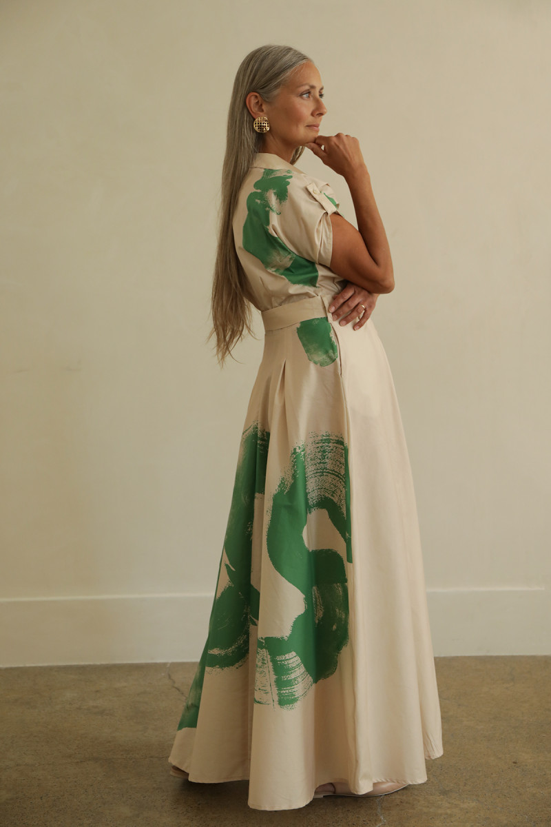 THE SHIORI IN GREEN - MAXI COTTON DRESS 
