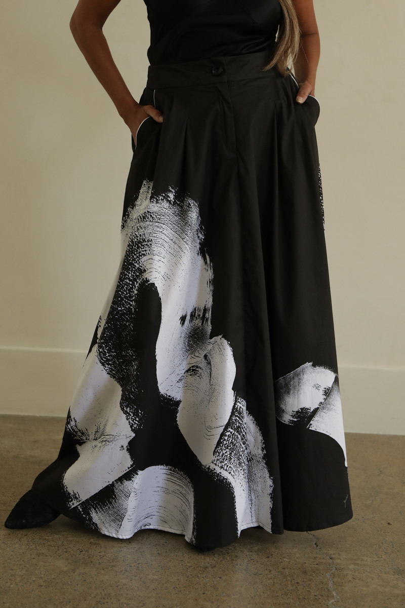 SHIORI MAXI PRINTED- COTTON SKIRT 