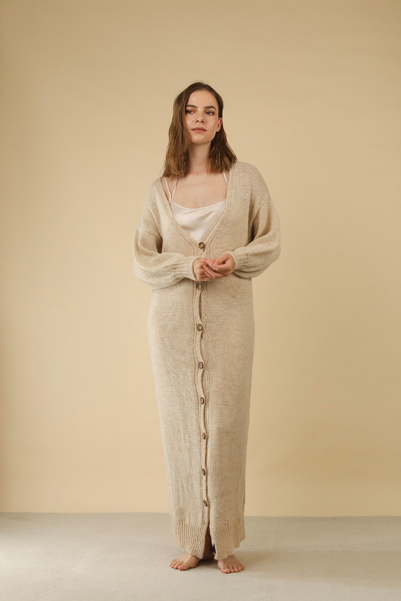 QUINN ALPACA BLEND MAXI CARDIGAN 