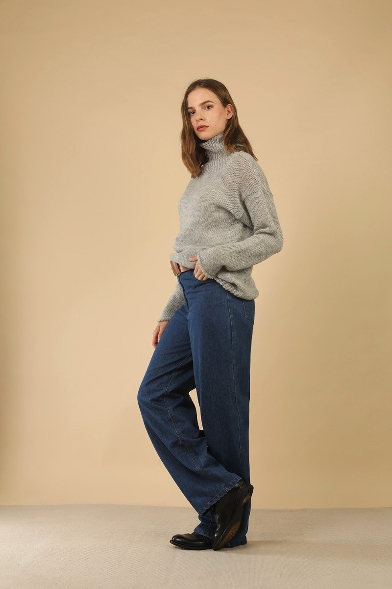 finn classic high neck sweater made from alpaca blend 