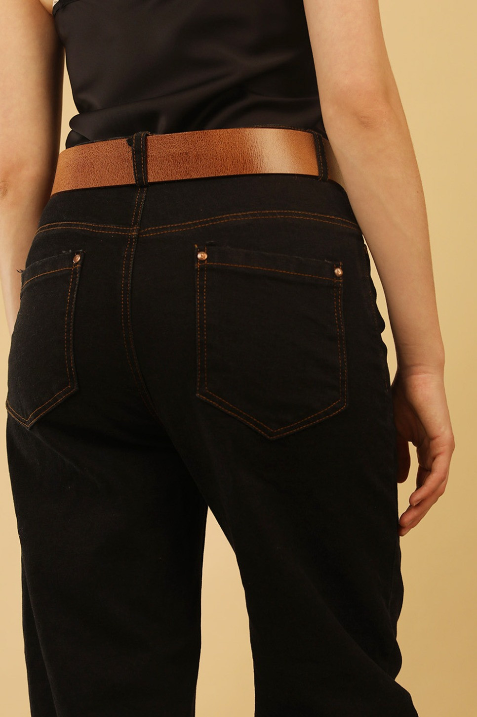 CROPPED BALLOON LEG DENIM JEANS