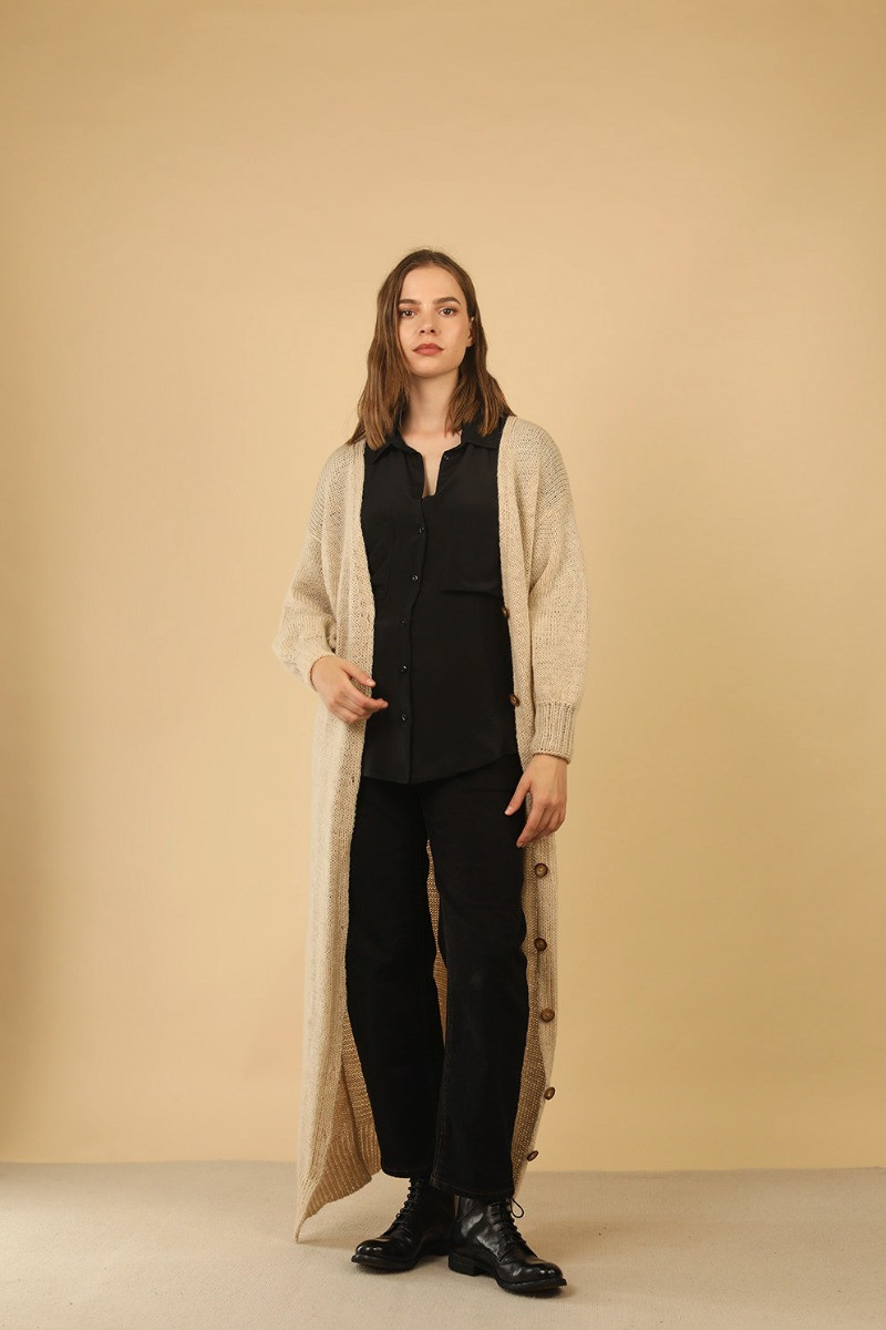 QUINN ALPACA BLEND MAXI CARDIGAN 