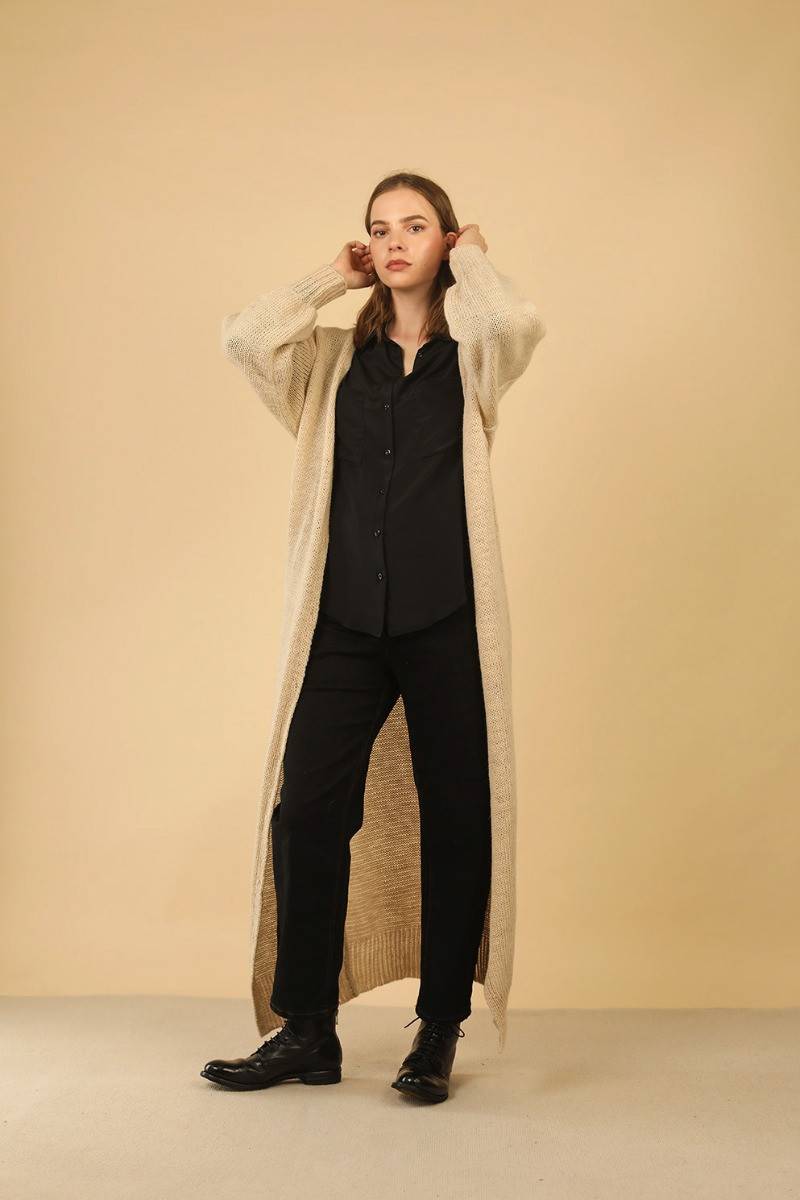 QUINN ALPACA BLEND MAXI CARDIGAN 