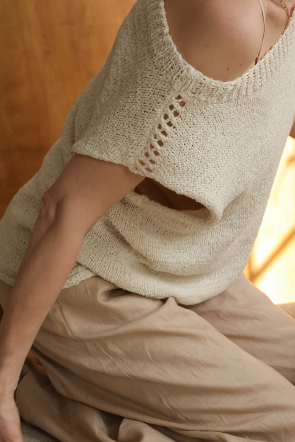 ELISE COTTON KNITTED TOP