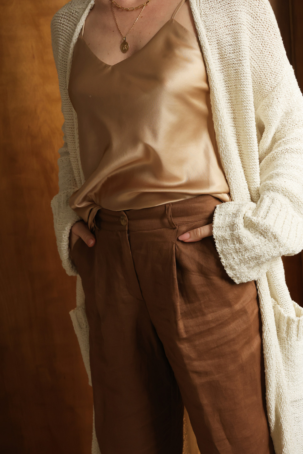 ANOUK BARREL LEG LINEN TROUSERS