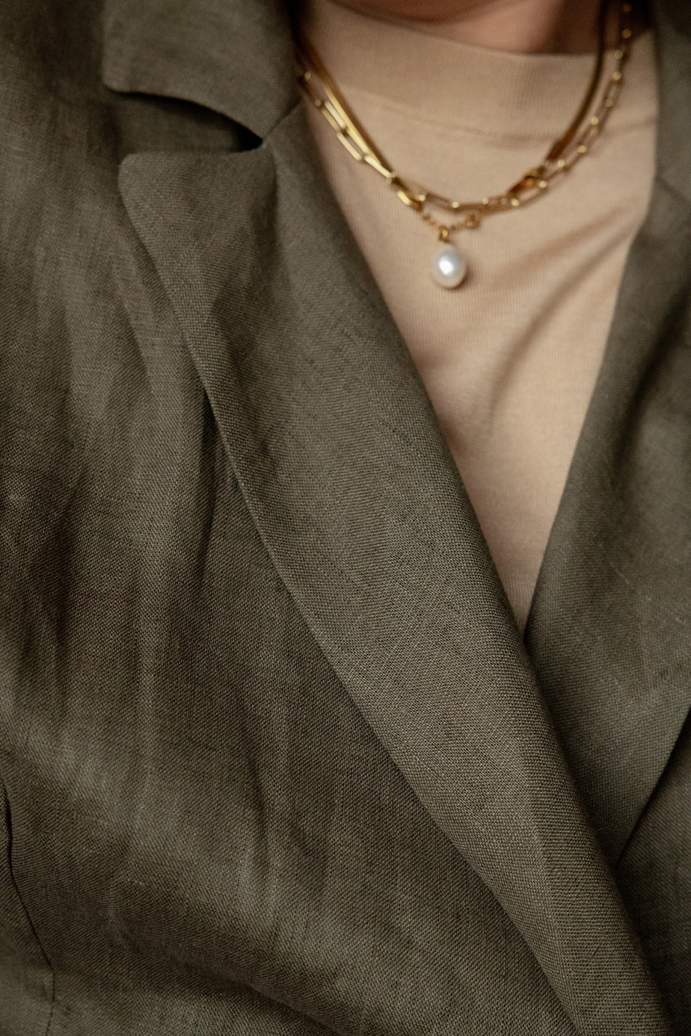 THE LINEN NORI BLAZER 