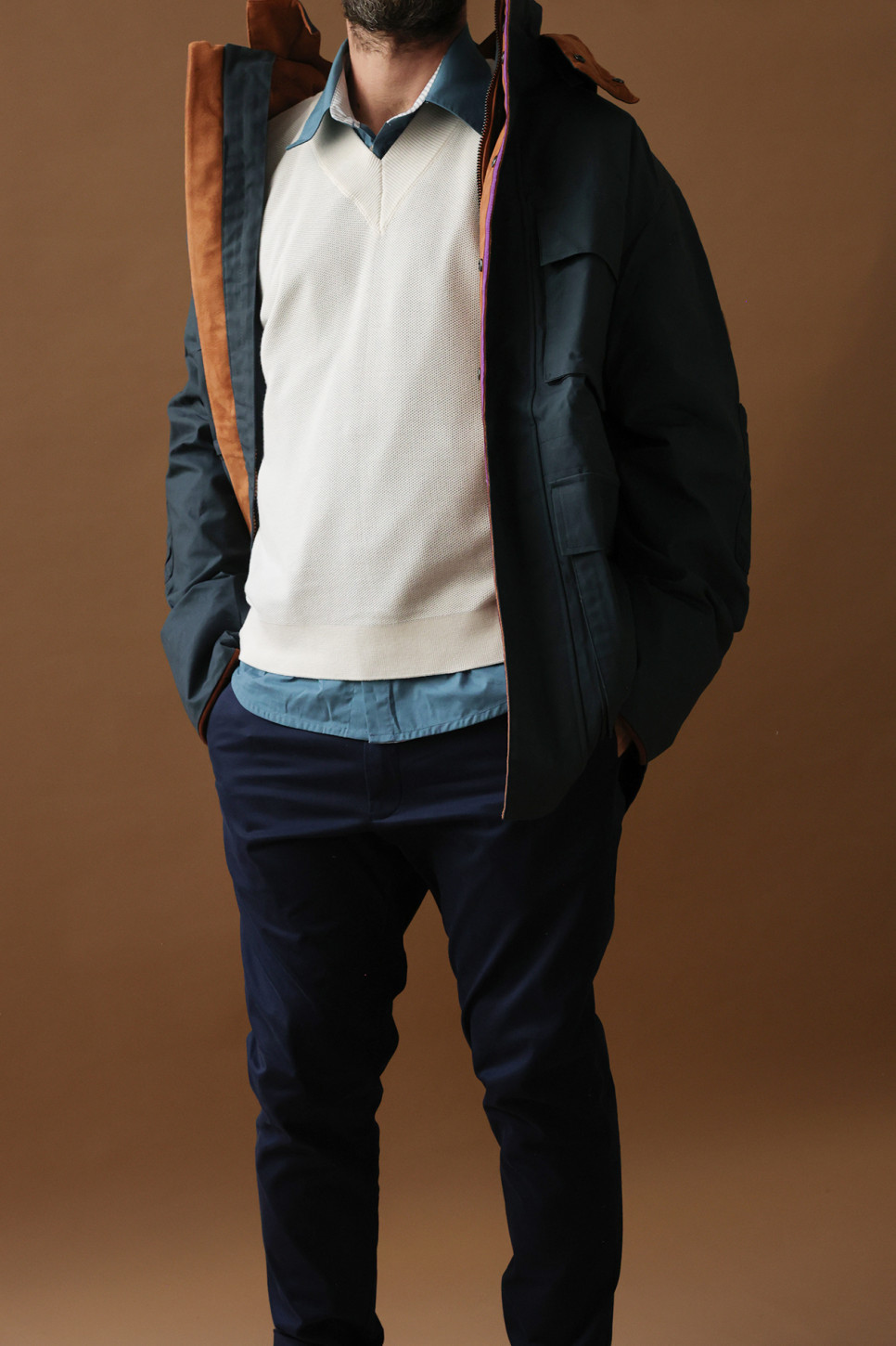 The Organic Cotton Line Shirt — Slate Blue