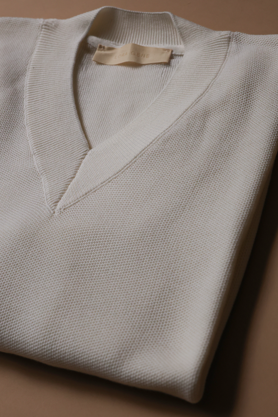 Ivory Frame V-Neck Sweater 