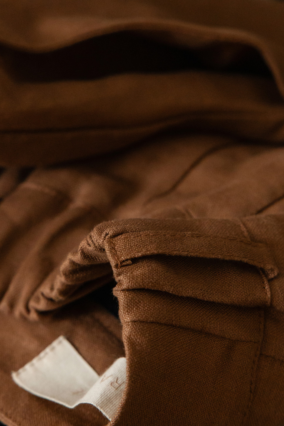 ANOUK BARREL LEG LINEN TROUSERS