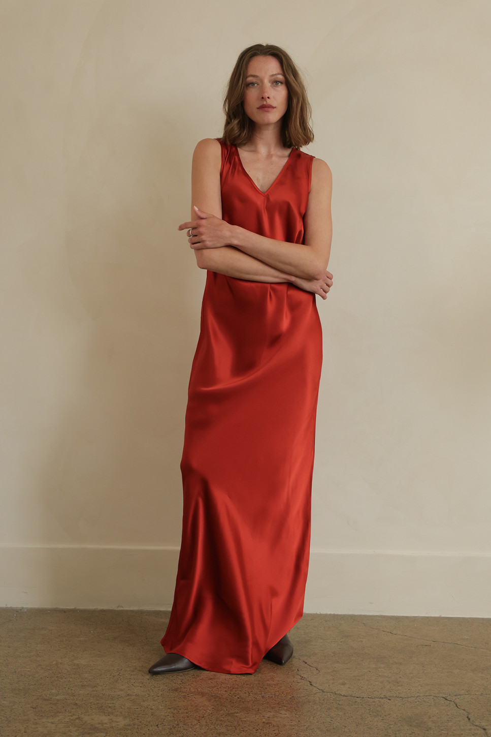 ADRIA SILK MAXI DRESS