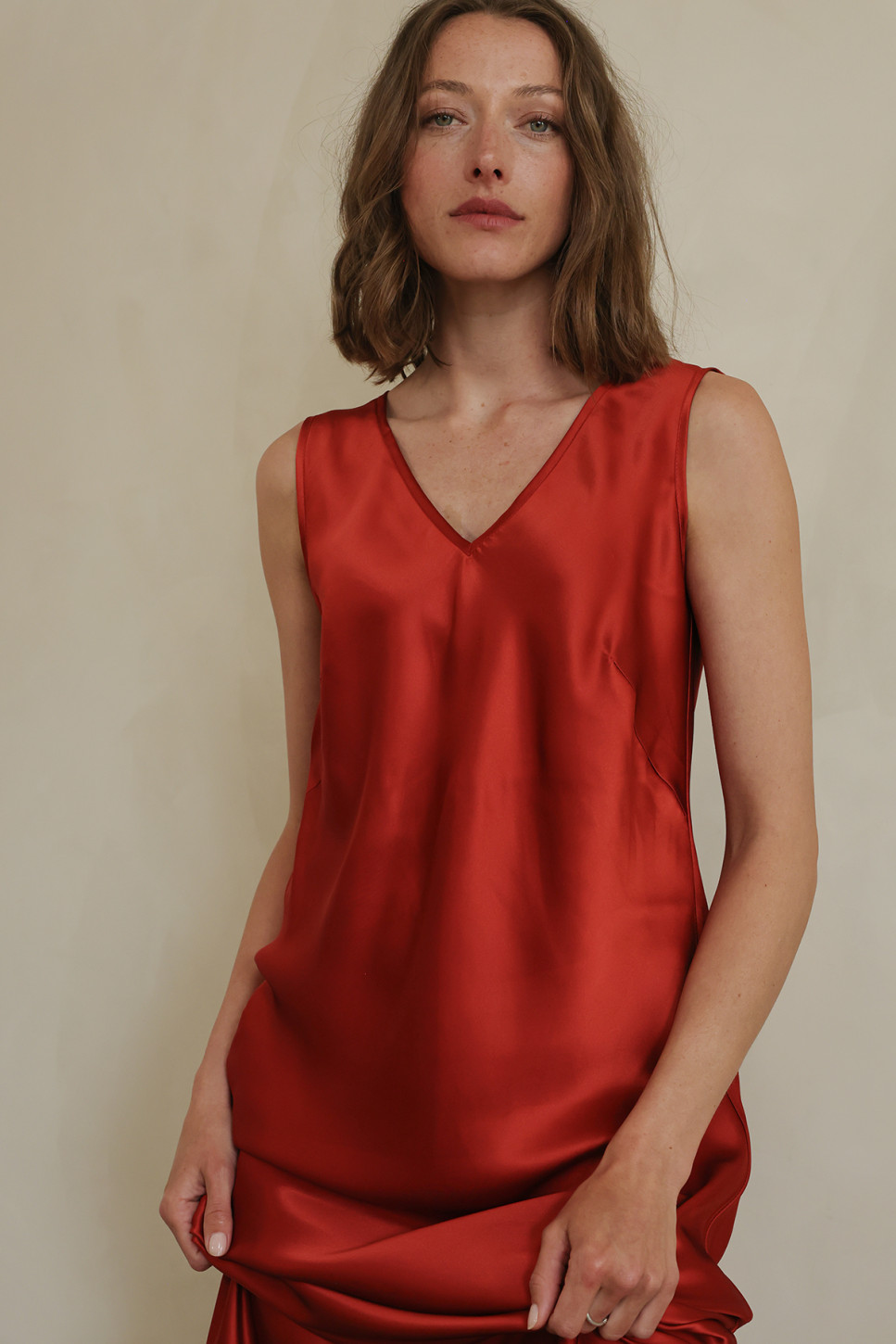 ADRIA SILK MAXI DRESS