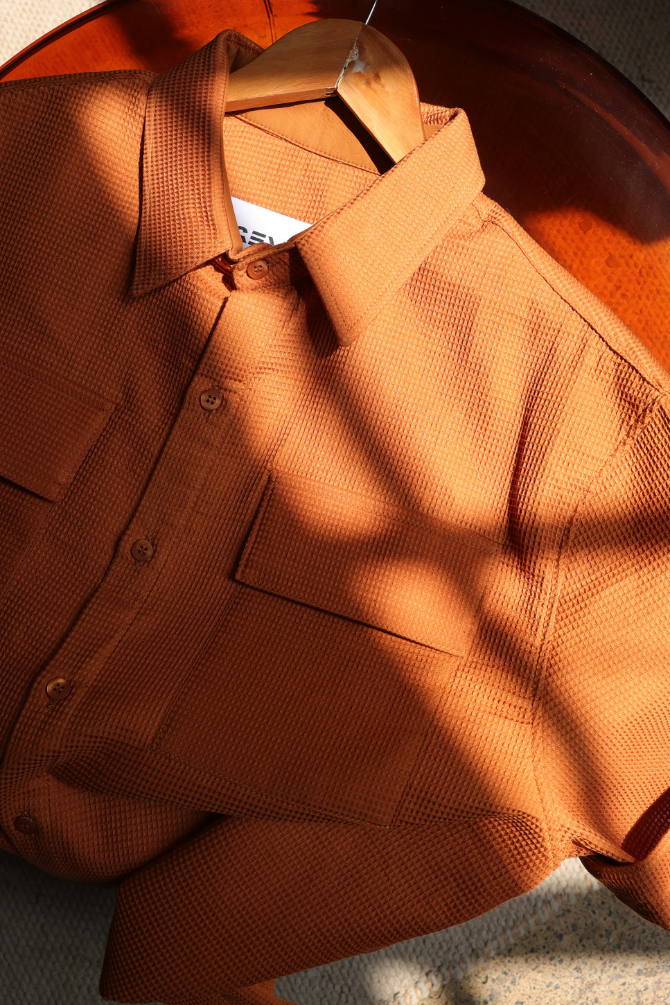 Cruz Cotton Piqué Shirt – Amber