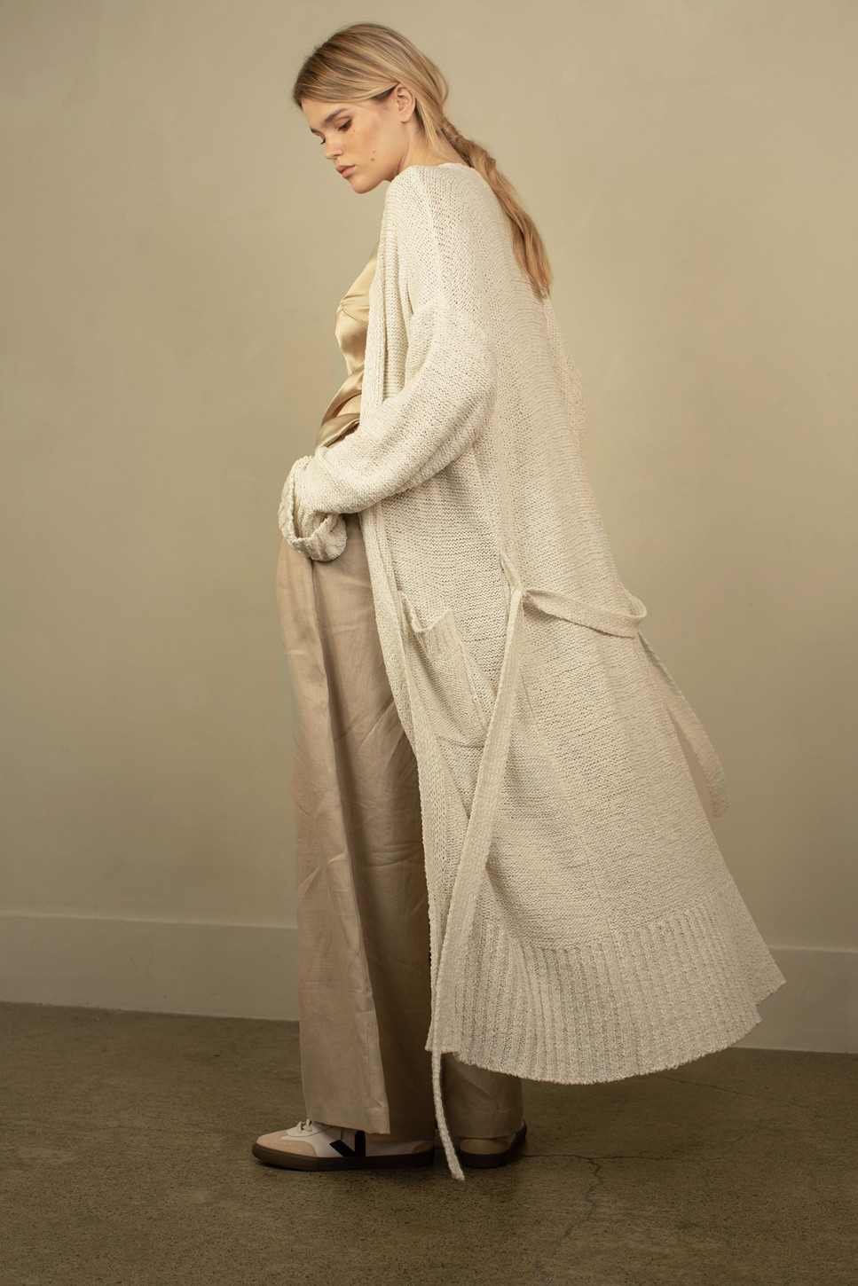 AMELIA MAXI COTTON CARDIGAN