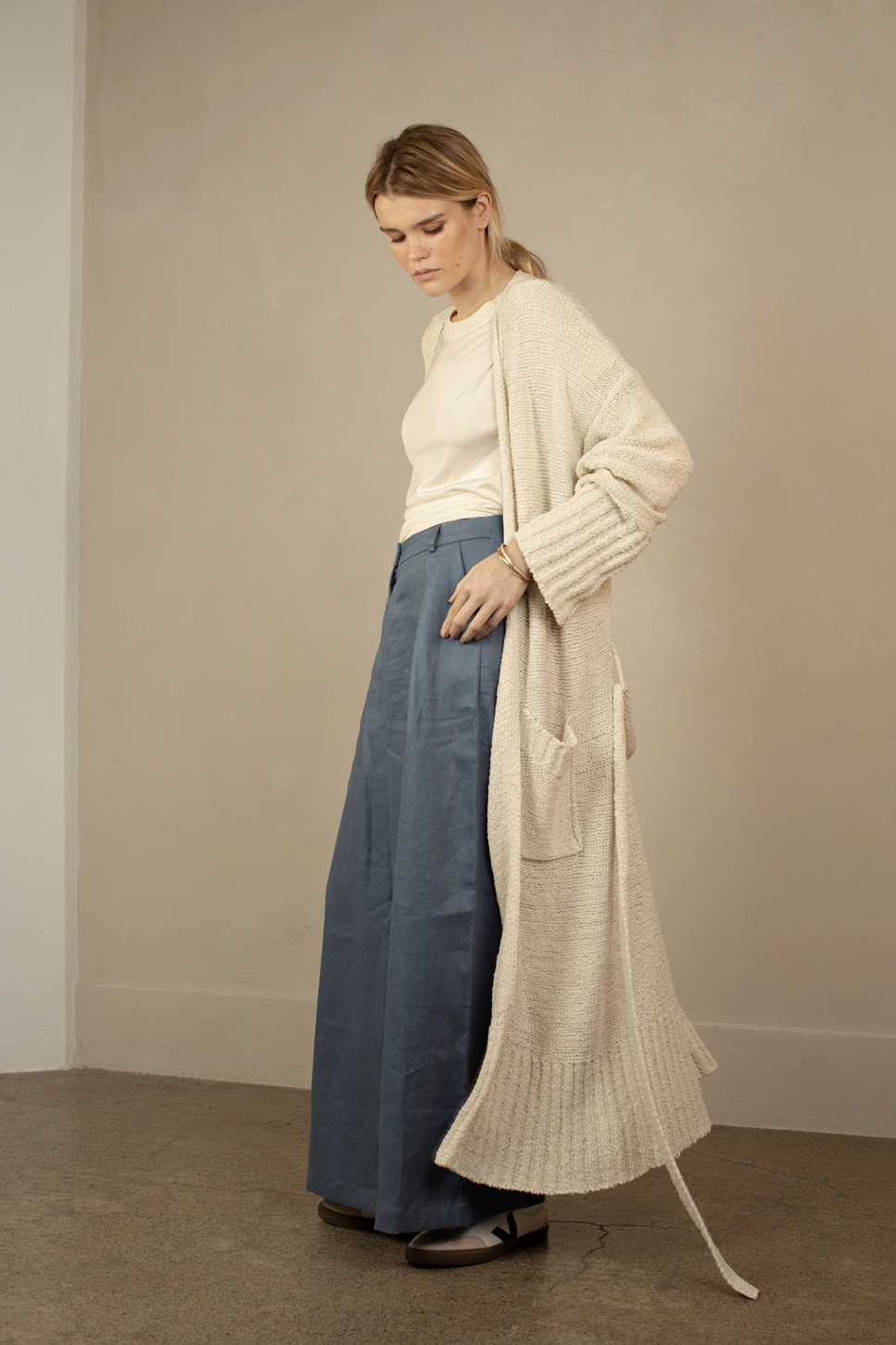 THE BLUE ARDEN LINEN TROUSERS