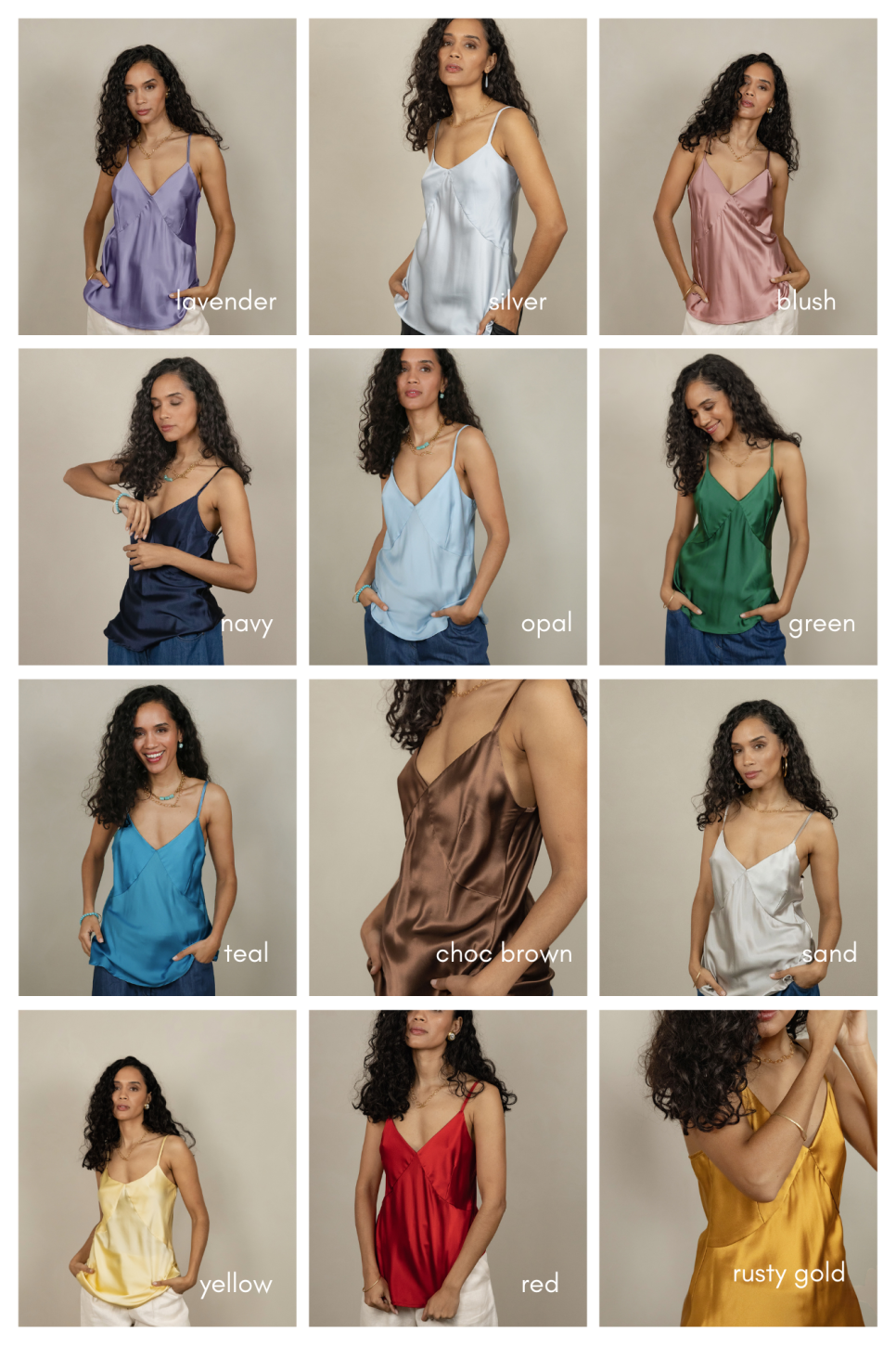 THE AUDREY SILK CAMI TOP