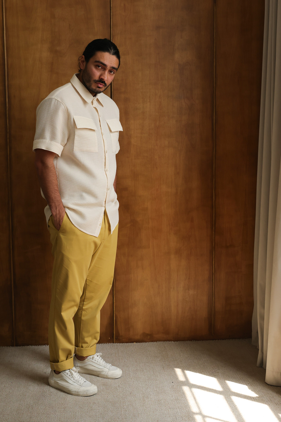 Cruz Cotton Piqué Shirt – Ivory