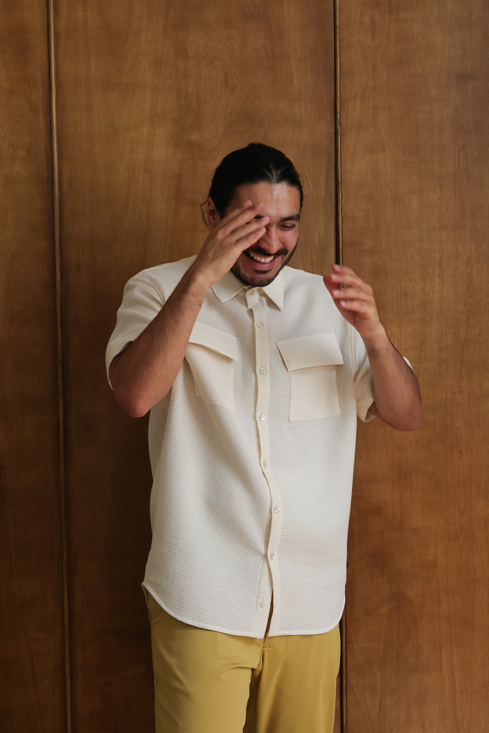 Cruz Cotton Piqué Shirt – Ivory