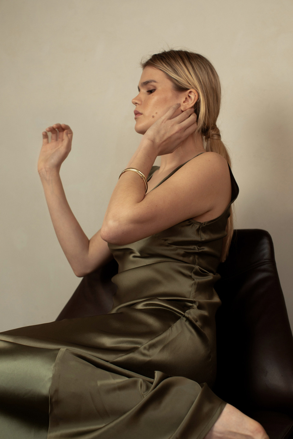 ELIAH MAXI SILK BIAS DRESS