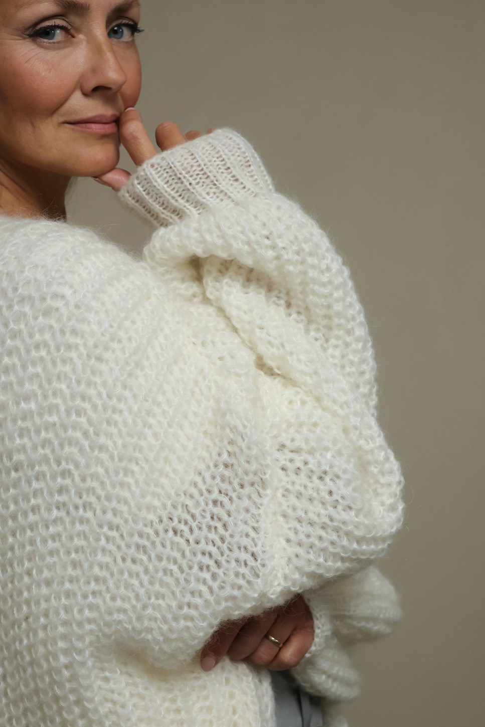 EMMA MOHAIR WOOL BLEND CARDIGAN 