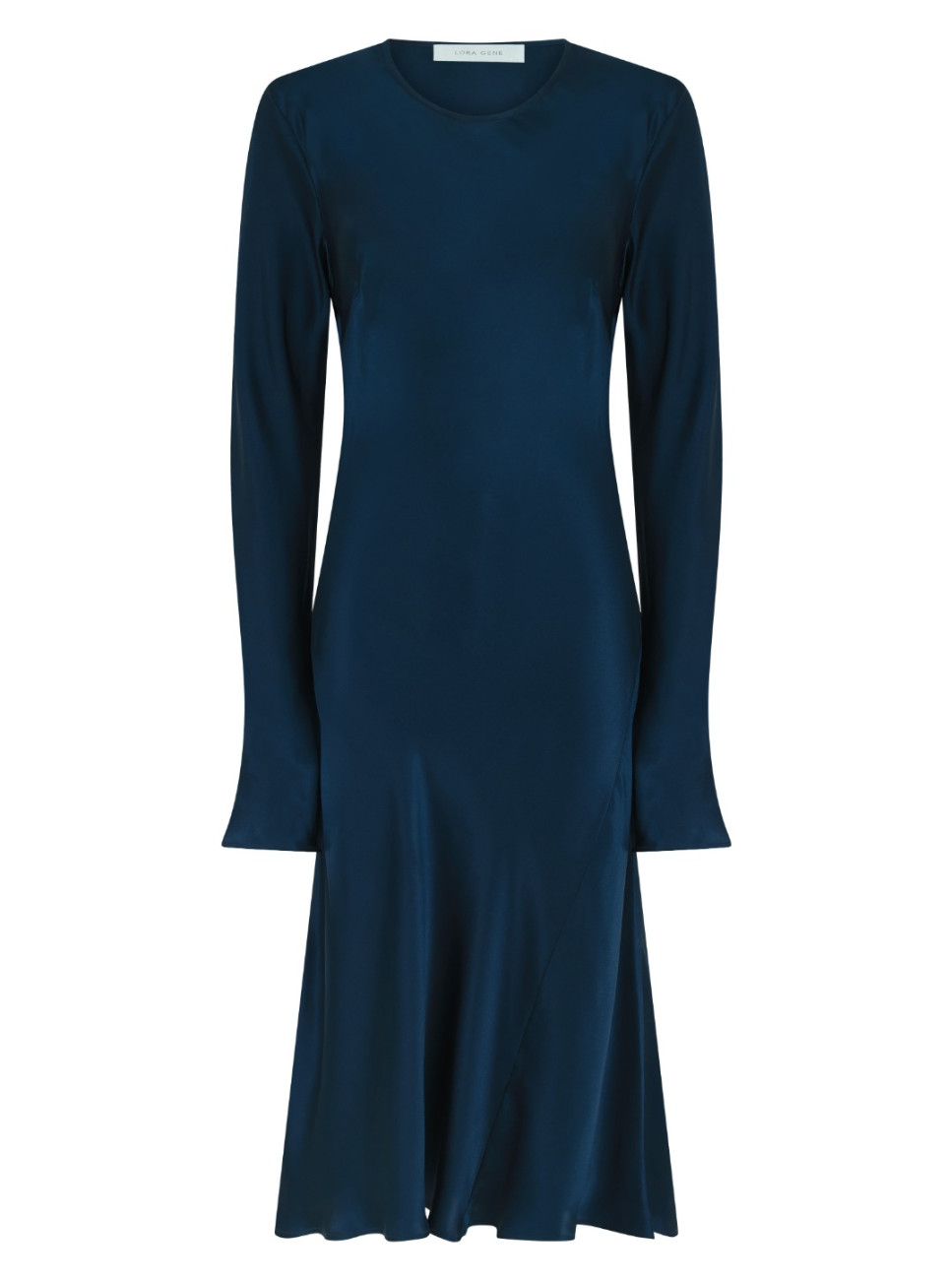 FERN SILK SATIN DRESS IN EMERALD GREEN 