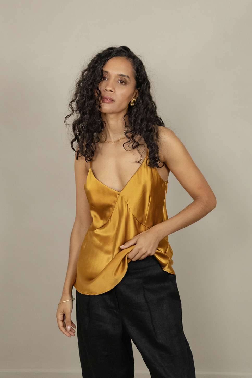 THE AUDREY SILK CAMI TOP