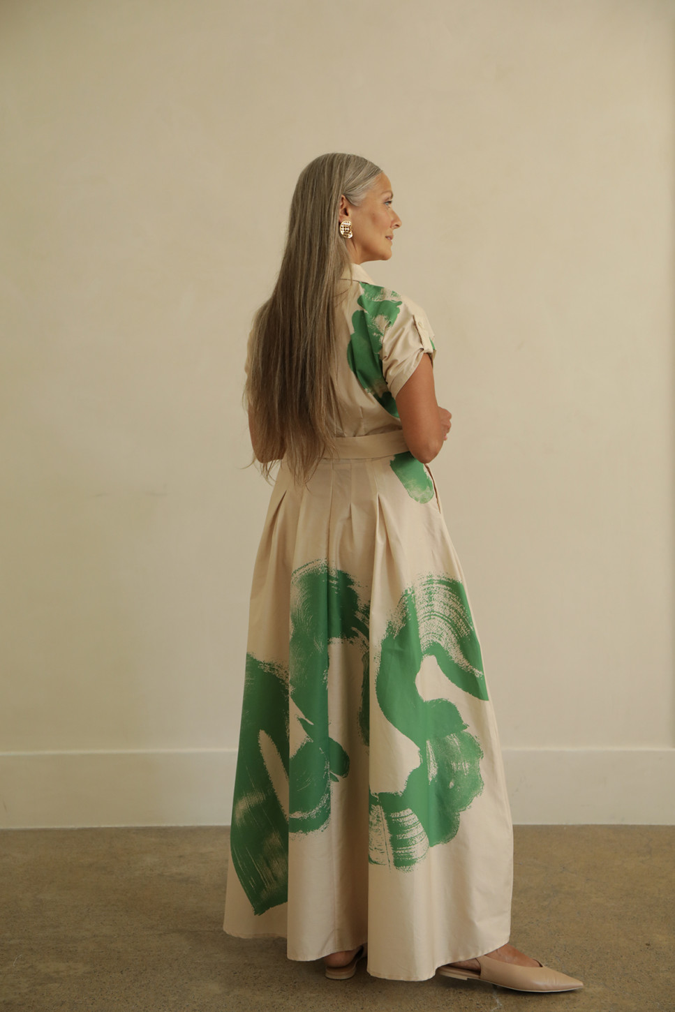 THE SHIORI IN GREEN - MAXI COTTON DRESS 