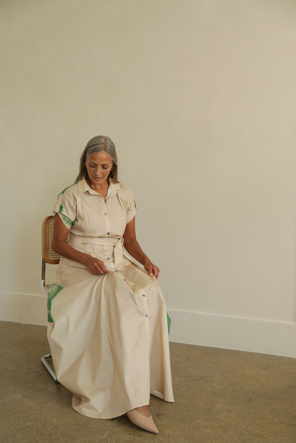 THE SHIORI IN GREEN - MAXI COTTON DRESS 