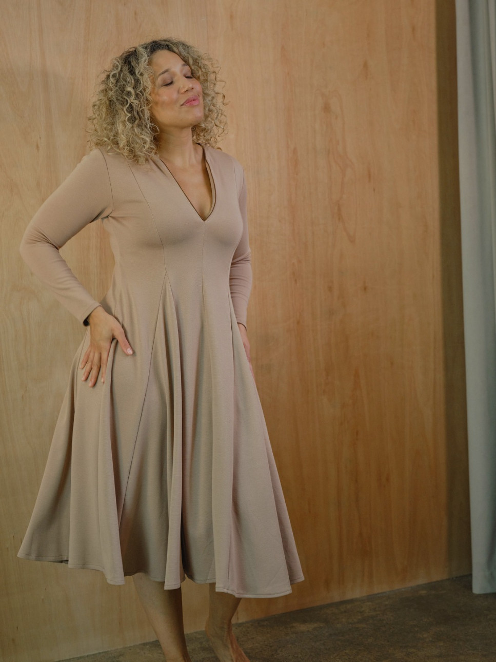 HARLEY LONG SLEEVE DRESS FROM PONTE JERSEY