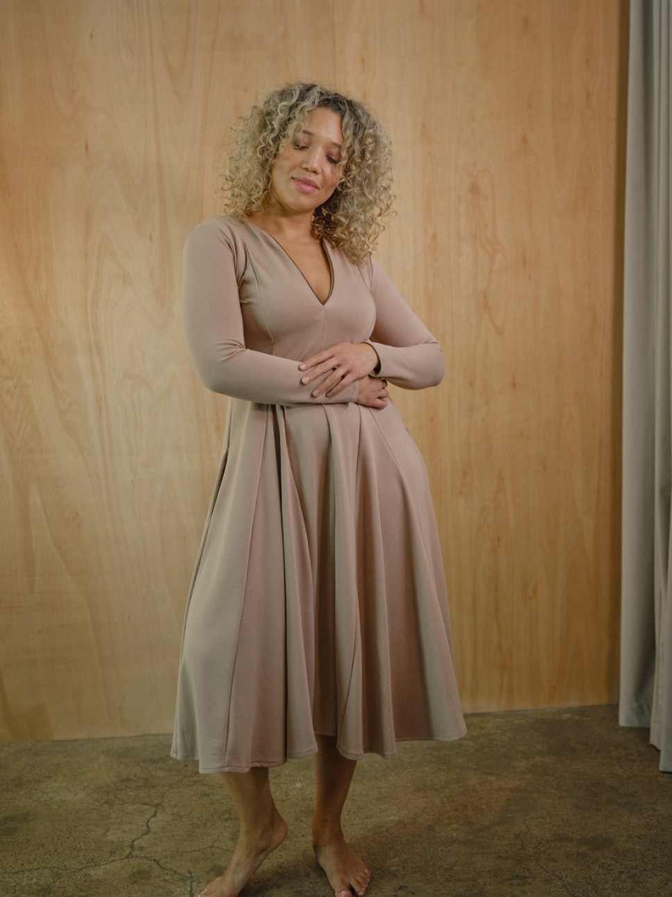 HARLEY LONG SLEEVE DRESS FROM PONTE JERSEY