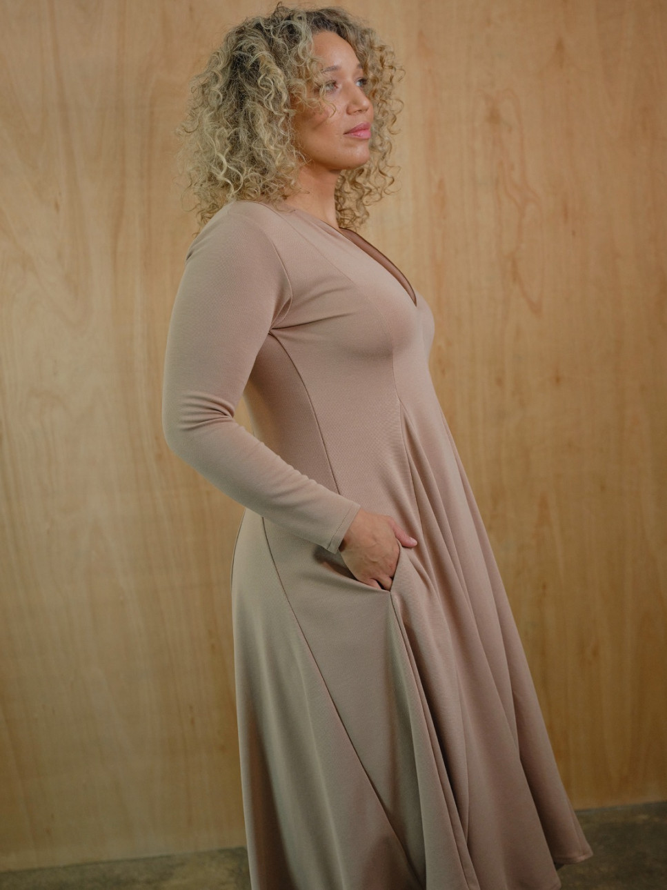 HARLEY LONG SLEEVE DRESS FROM PONTE JERSEY