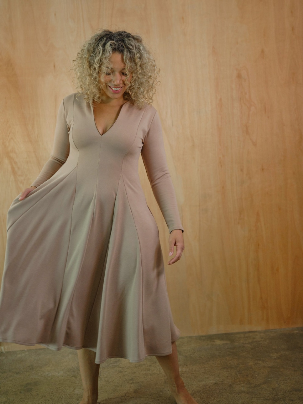 HARLEY LONG SLEEVE DRESS FROM PONTE JERSEY