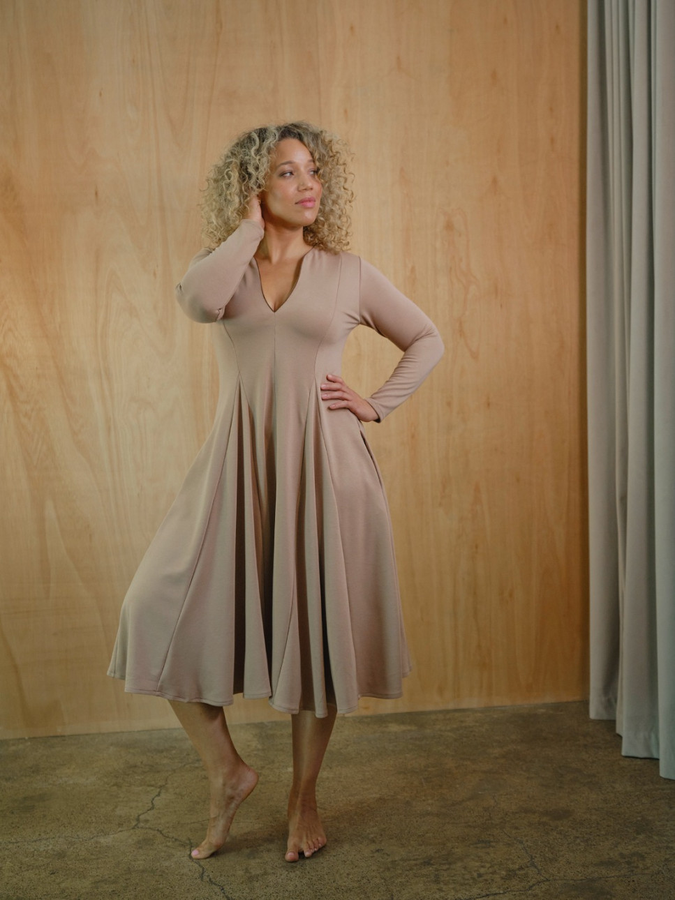 HARLEY LONG SLEEVE DRESS FROM PONTE JERSEY