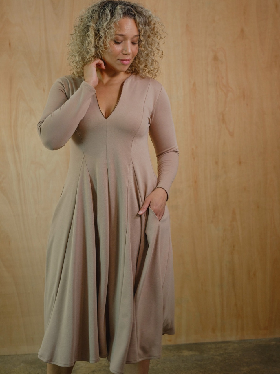 HARLEY LONG SLEEVE DRESS FROM PONTE JERSEY