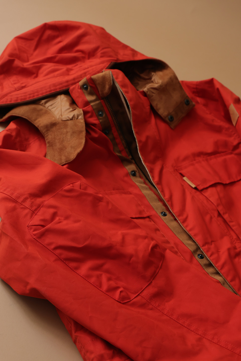 The Hawthorn Parka in burnt orange 