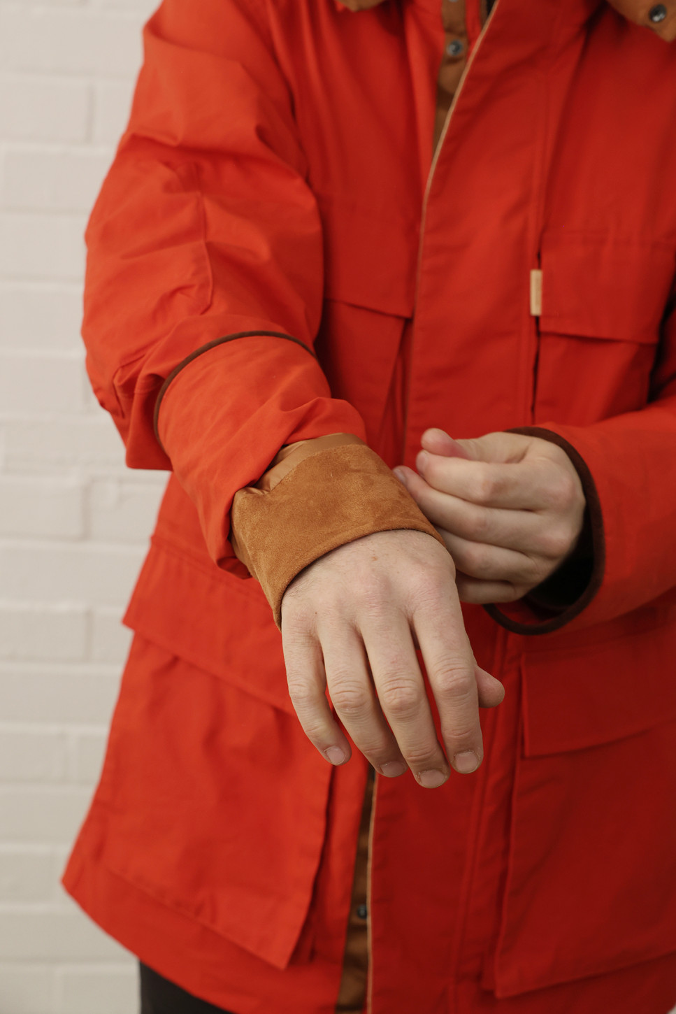 The Hawthorn Parka in burnt orange 
