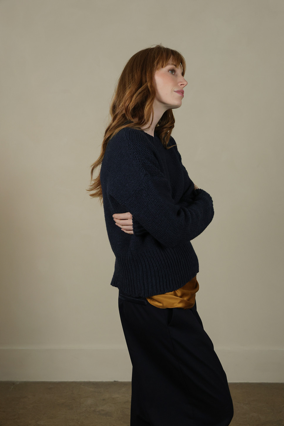 THE NAVY KAY SUPERFINE ALPACA JUMPER