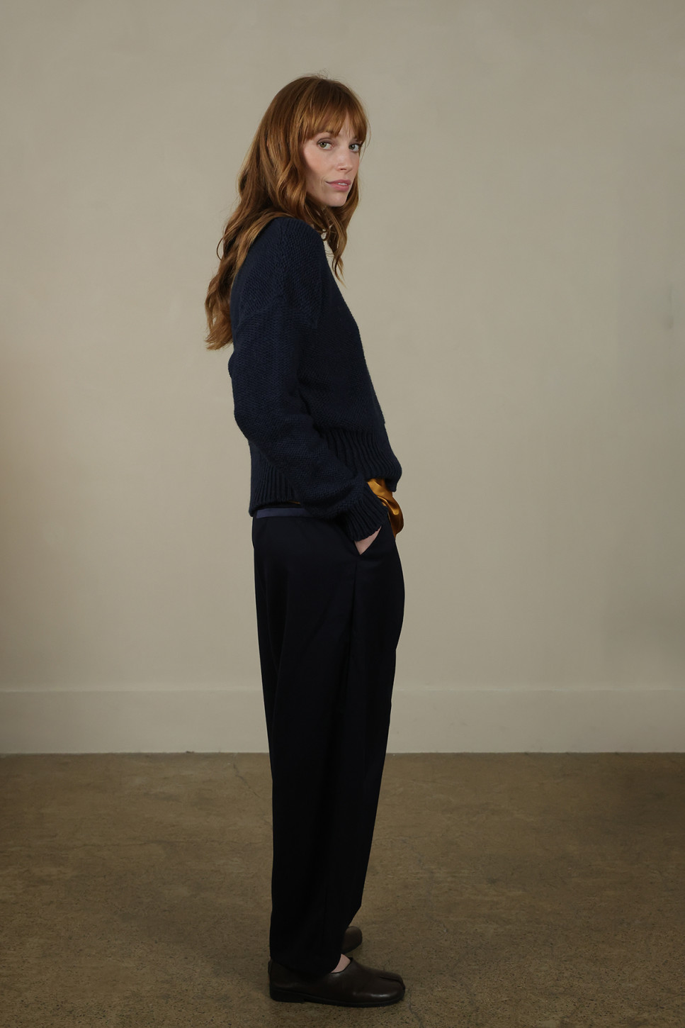 THE NAVY KAY SUPERFINE ALPACA JUMPER