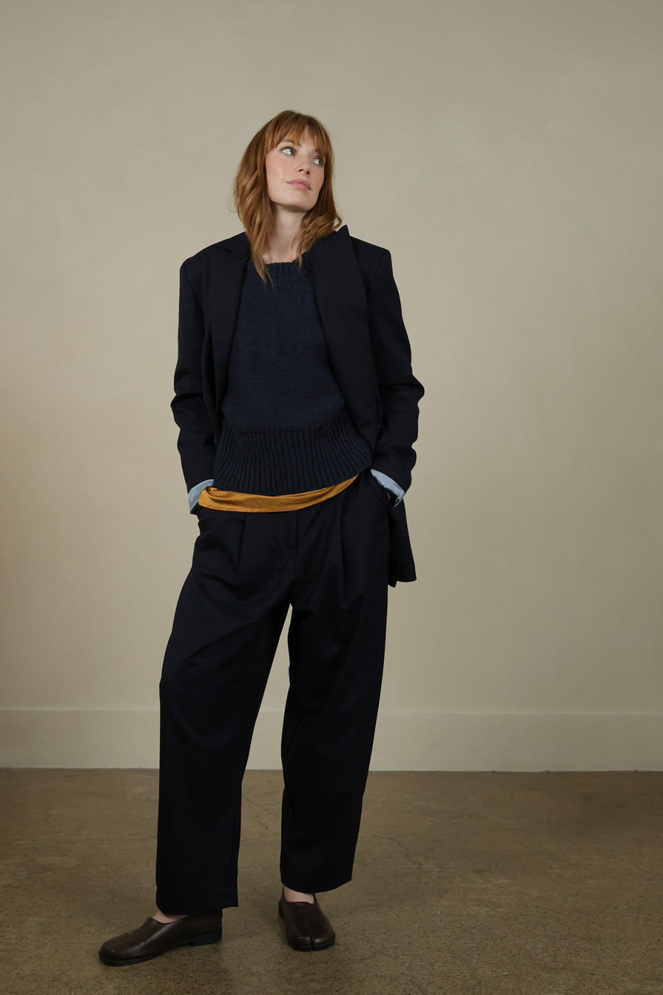 THE NAVY KAY SUPERFINE ALPACA JUMPER