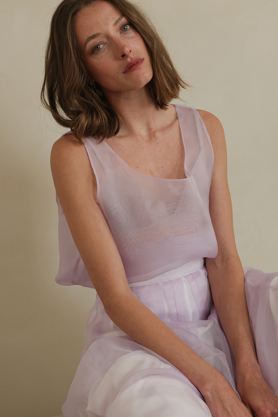 MARNIE SILK ORGANZA TOP