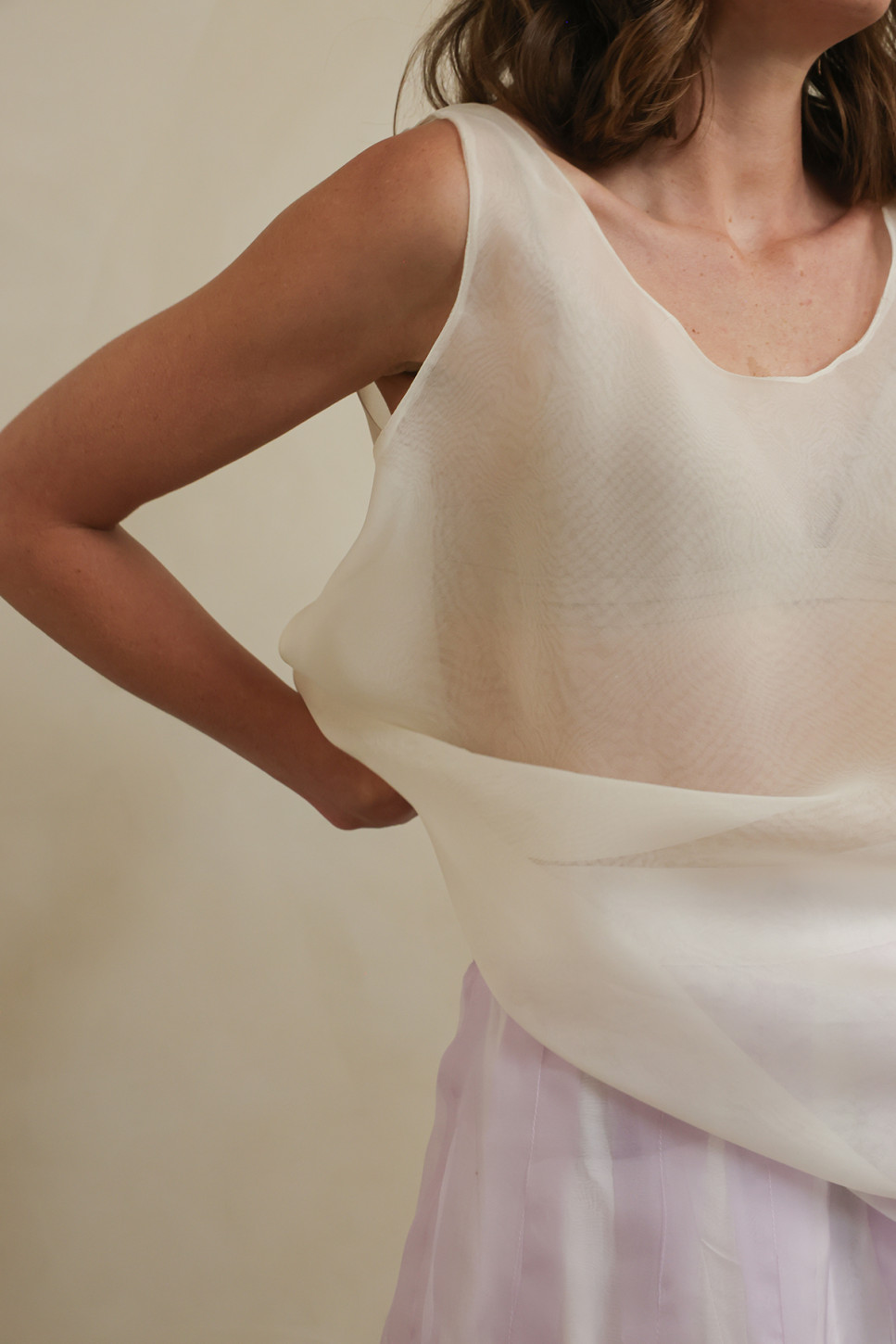 MARNIE SILK ORGANZA TOP