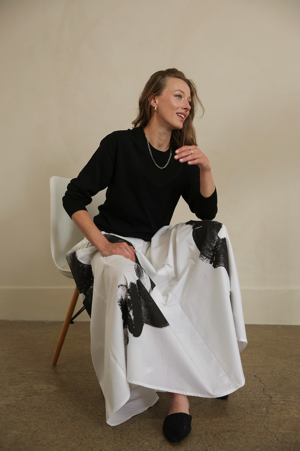 MIA COTTON PRINTED MAXI SKIRT