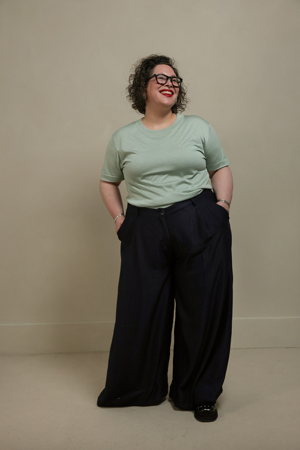 MINT LUXE SILK KNITTED T-SHIRT