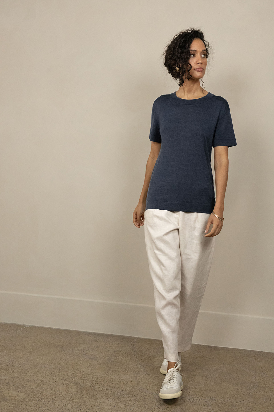 ONYX SILK KNITTED T-SHIRT