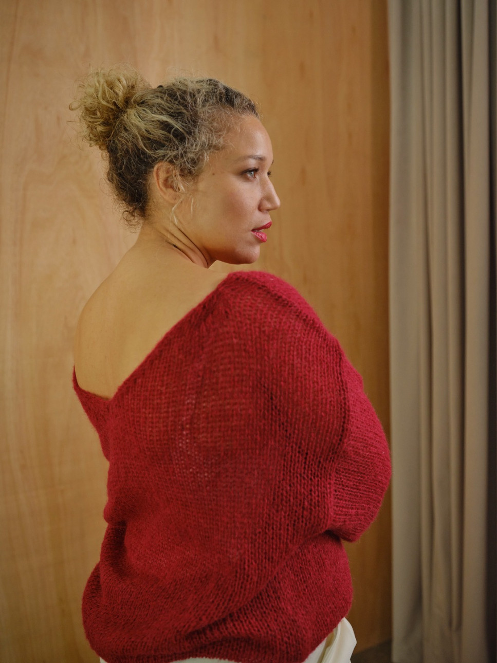 PARIS MOHAIR BLEND REVERSIBLE SWEATER 