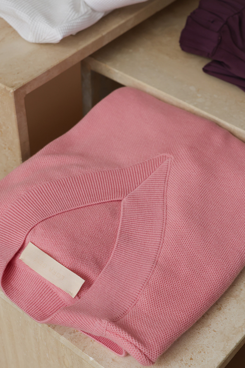 Pink Frame V-Neck Sweater 