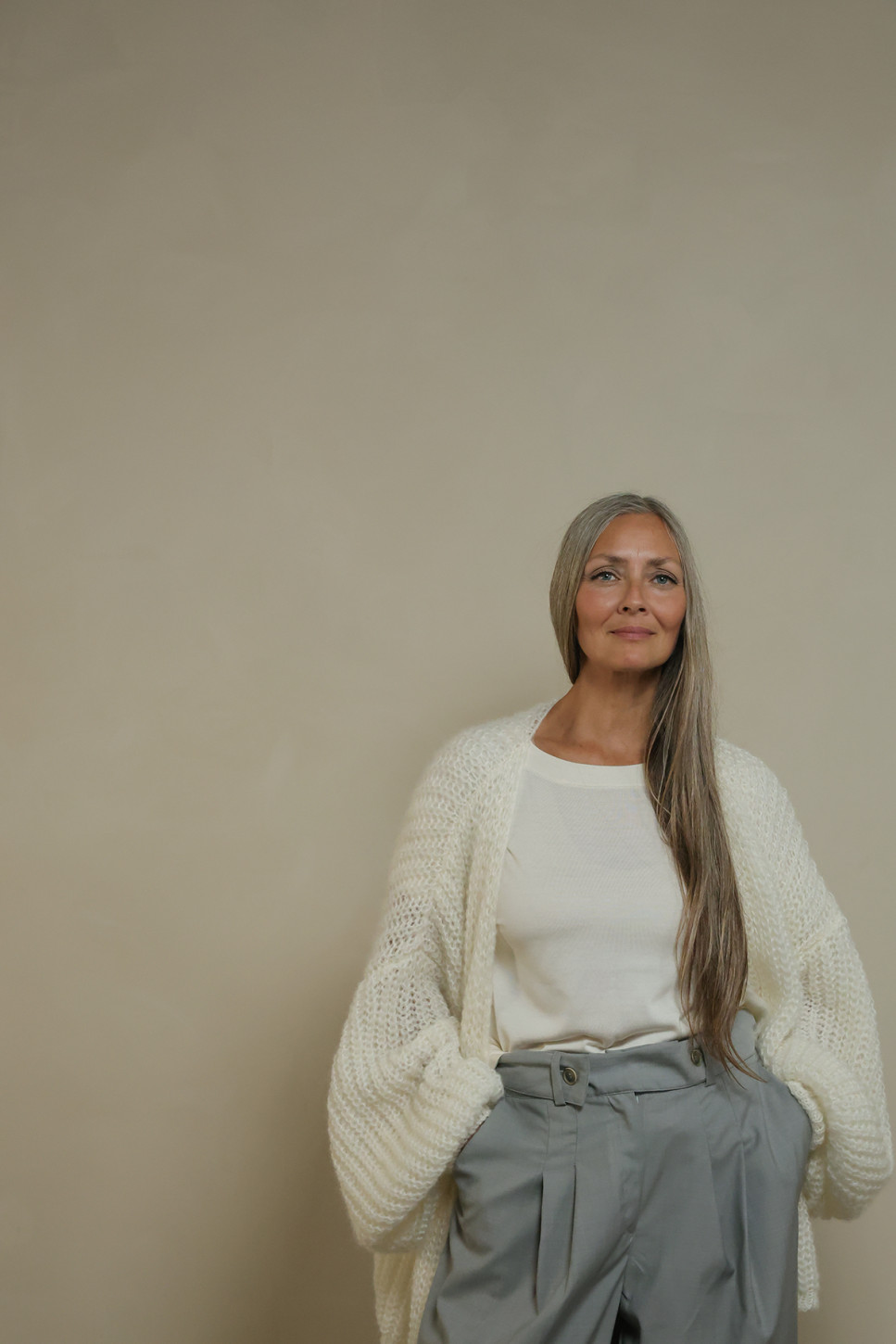 EMMA MOHAIR WOOL BLEND CARDIGAN 