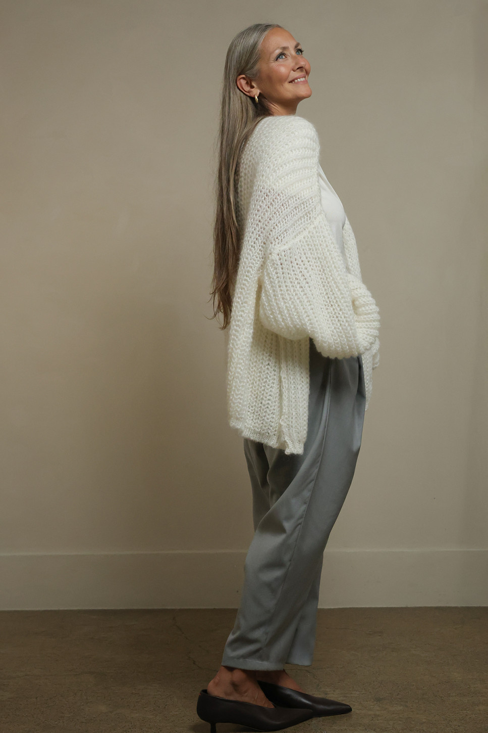 EMMA MOHAIR WOOL BLEND CARDIGAN 