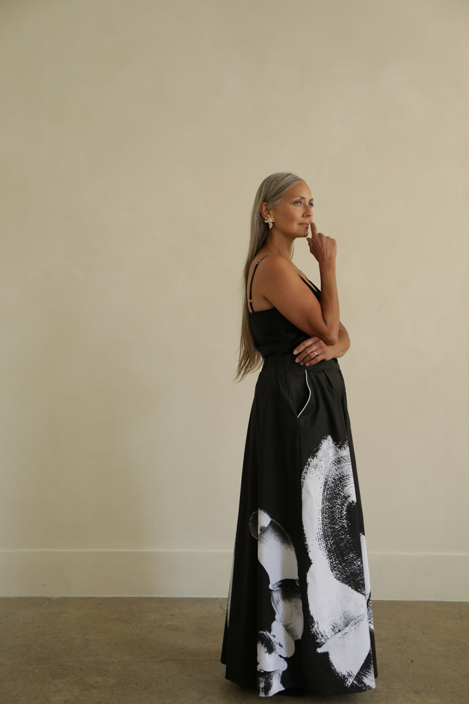 SHIORI MAXI PRINTED- COTTON SKIRT 