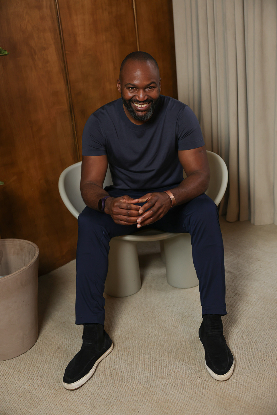 Essential Silk T‑Shirt in Onyx