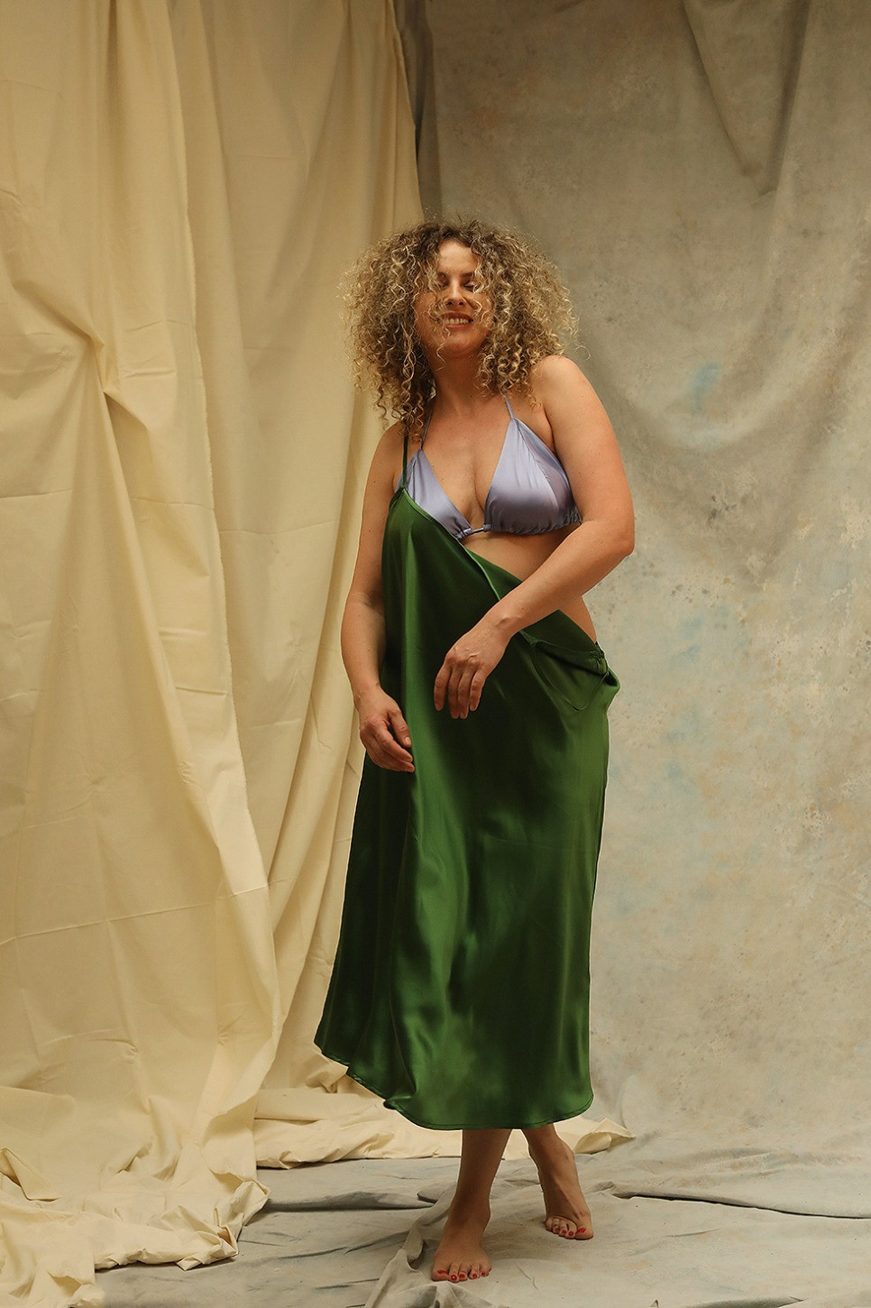 JOLIE TRIANGLE SILK BRA 